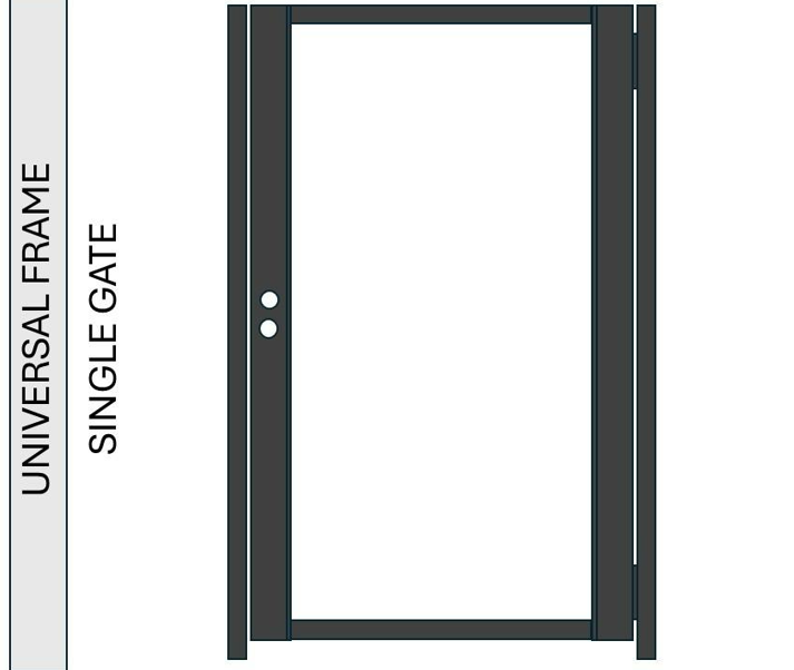 6x6 Alu60 Gate Frame Kit