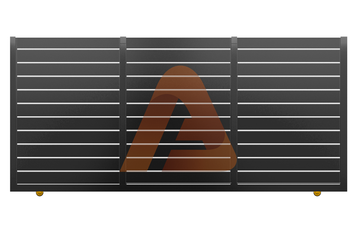 ALU 60 SLAT Sliding Gate Kit | Horizontal modern ALU 60 SLAT Sliding Gate Kit – HD USA Aluminum Design With Gap Option | Aluglobusfence.com