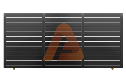 ALU 60 SLAT Sliding Gate Kit | Horizontal modern ALU 60 SLAT Sliding Gate Kit – HD USA Aluminum Design With Gap Option | Aluglobusfence.com