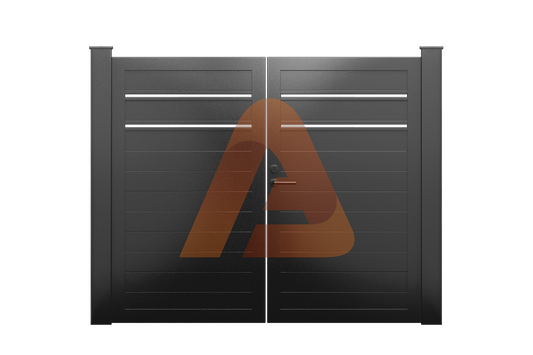 ALU60 Horizontal Pedestrian Gate Double Swing v2 | ALU60 HD DOUBLE SWING GATE KIT | Aluglobusfence.com