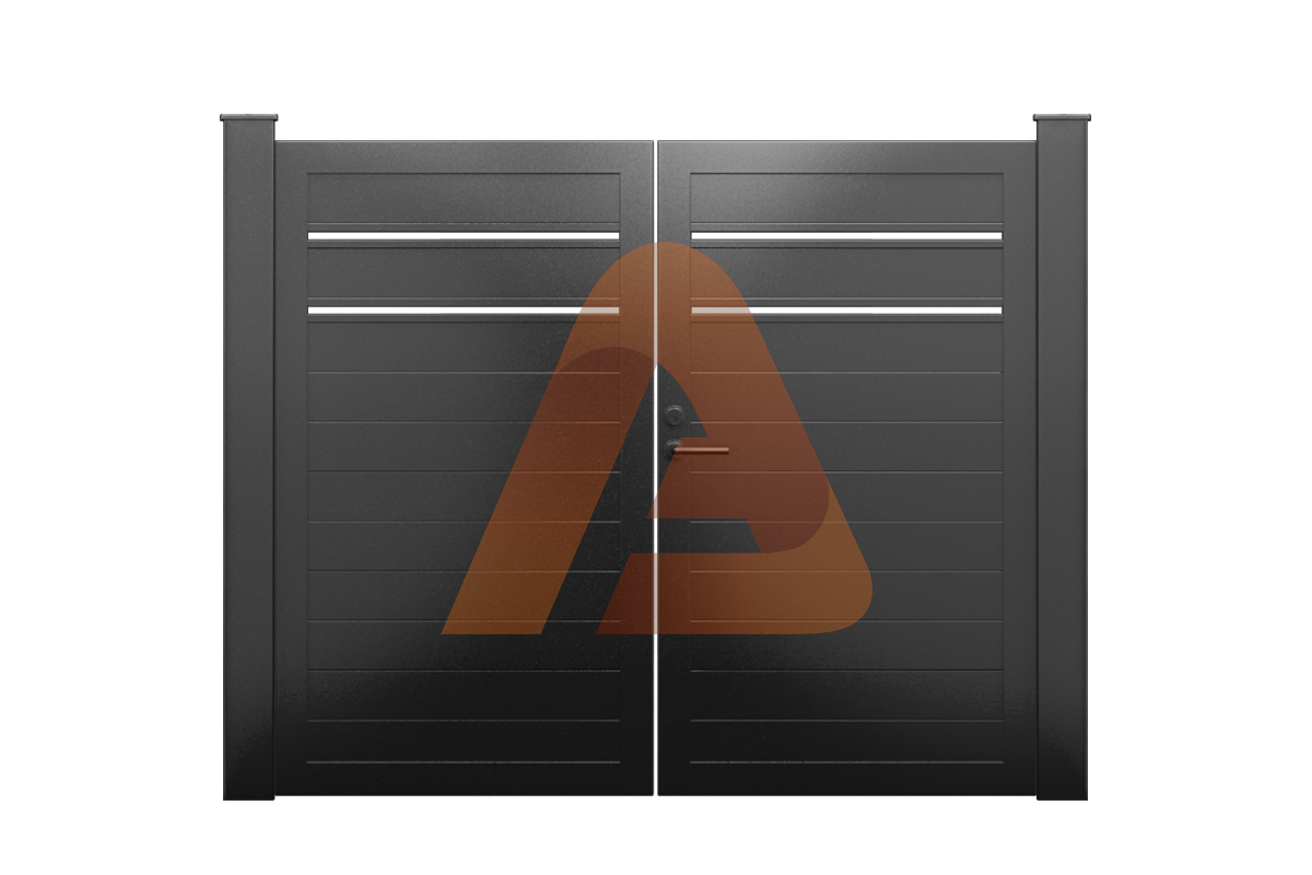 ALU60 Horizontal Pedestrian Gate Double Swing v2 | ALU60 HD DOUBLE SWING GATE KIT | Aluglobusfence.com