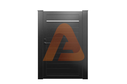 ALU60 Horizontal Pedestrian Gate Single Swing v2 | Alu 60 Horizontal Fence | Aluglobusfence.com