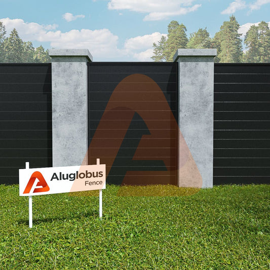 ALU60Horizontal Fence 1800x | FENCE (new) Alu60 T&G 6' x 6' Fence Panel Kit Black NO GAP | Aluglobusfence.com
