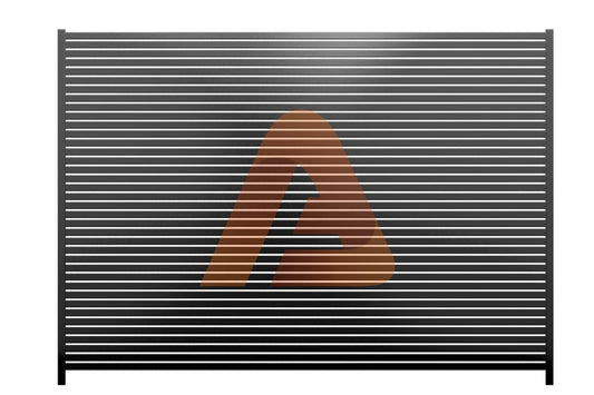 ALV15 Horizontal Fence | ALU15 HORIZONTAL SLIDING GATE KIT 12' X 6' | Aluglobusfence.com