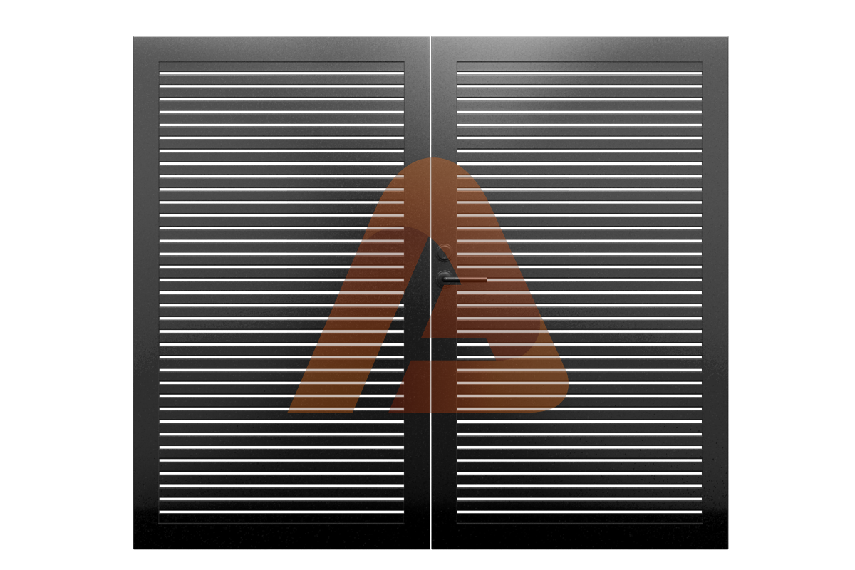 ALV15 Horizontal Pedestrian Gate Double Swing | ALU15 HORIZONTAL GATE KIT 12' x 6 DOUBLE SWING | Aluglobusfence.com