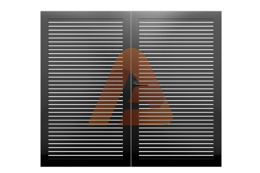 ALV15 Horizontal Pedestrian Gate Double Swing | ALU15 HORIZONTAL GATE KIT 12' x 6 DOUBLE SWING | Aluglobusfence.com