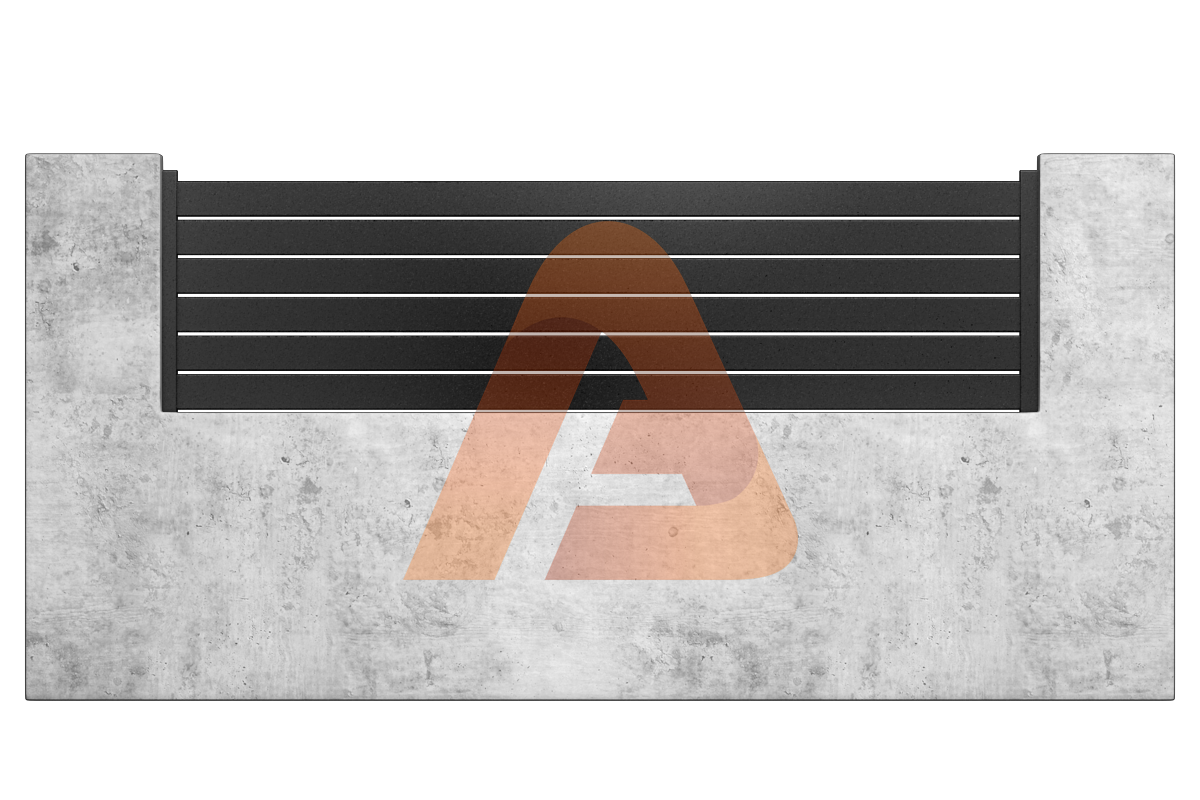 ALV40 Horizontal wall topper | Alu 40 Horizontal Aluminum Pedestrian Gate Single Swing | Aluglobusfence.com