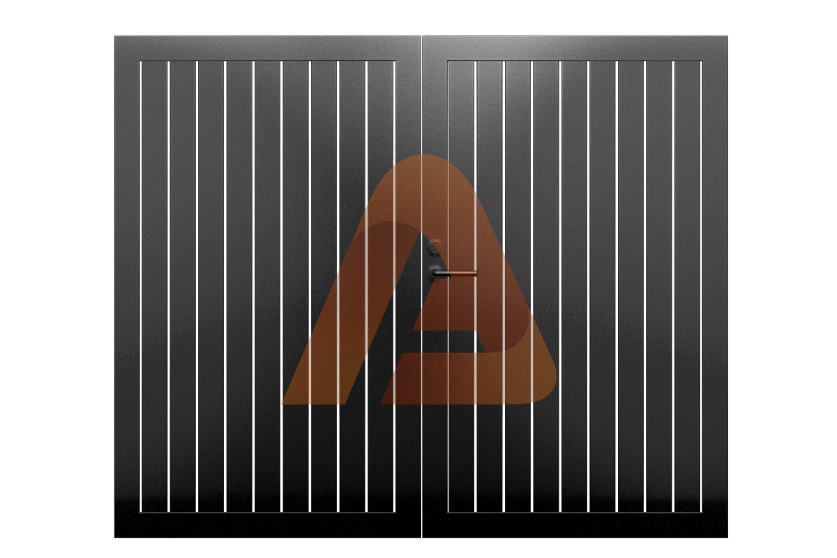 ALV40 Verticall Pedestrian Gate Double Swing | ALU40 VERTICAL GATE KITS 4' x 6' | Aluglobusfence.com