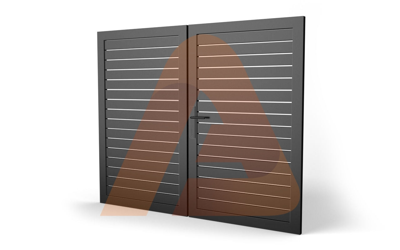 x009 4 1800x | Alu 40 Horizontal Aluminum Double Swing Pedestrian Gate | Aluglobusfence.com