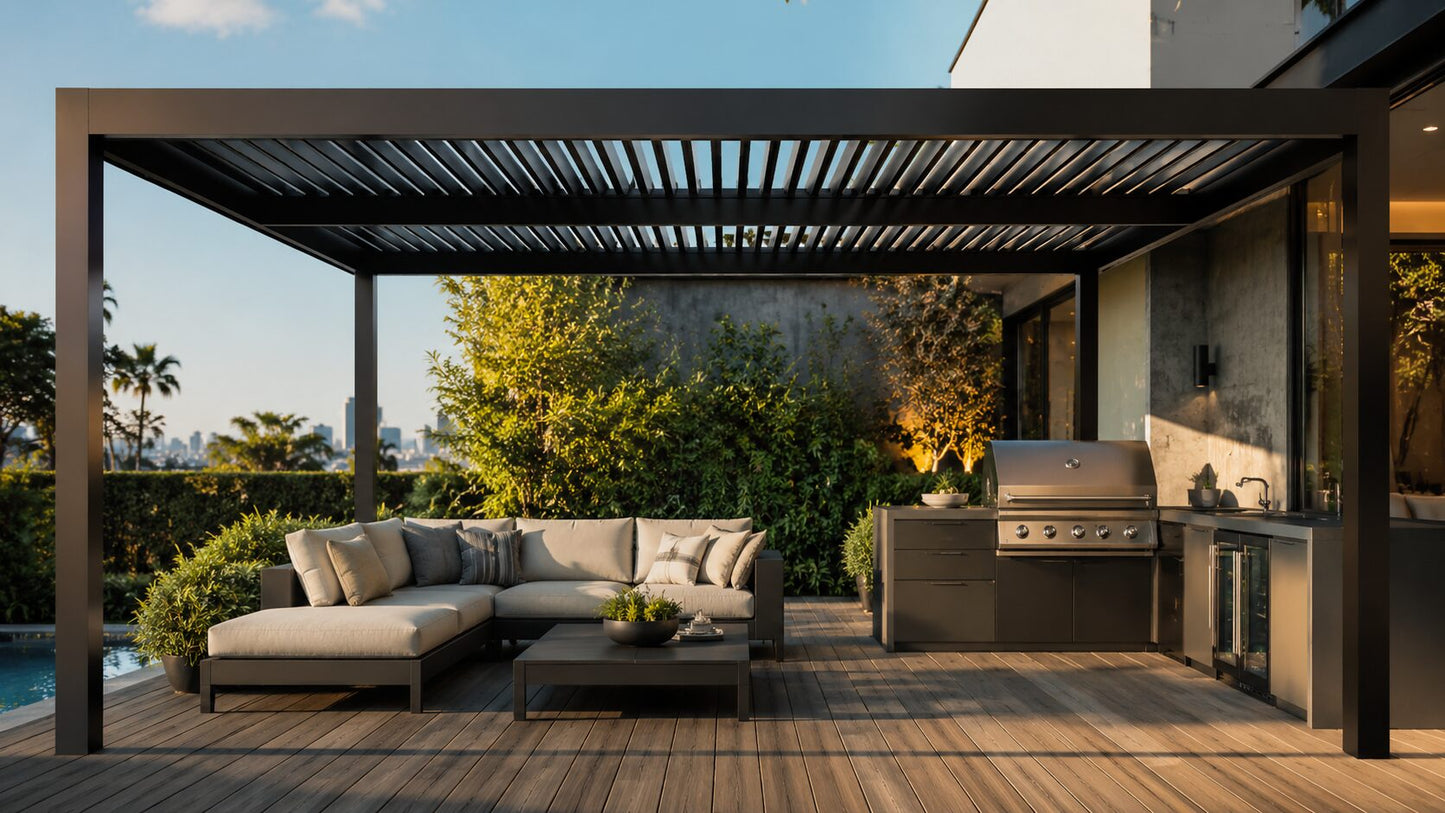 16x20 Slat Roor Pergola v2