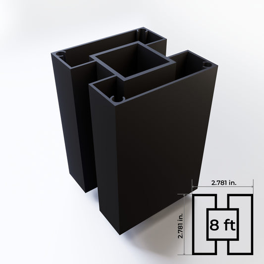2 way post 8ft Black
