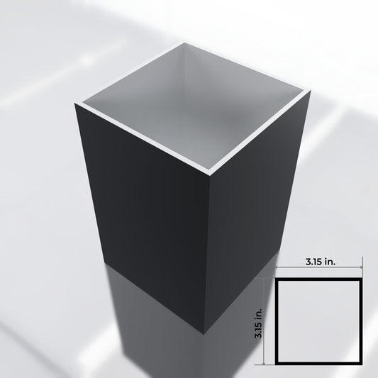 3.15x3.15 Square Post Black