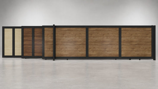 ALU 50 T&G Horizontal NO GAP Wood Grain 18x6 ft. Heavy Duty Sliding Gate WG Ipe