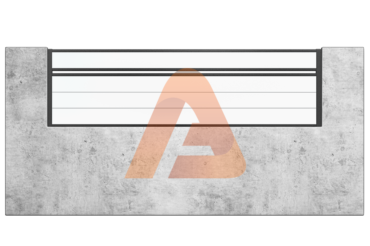 ALU60 Vinil Wall topper | ALUVINYL HORIZONTAL WALL TOPPER KIT | Aluglobusfence.com