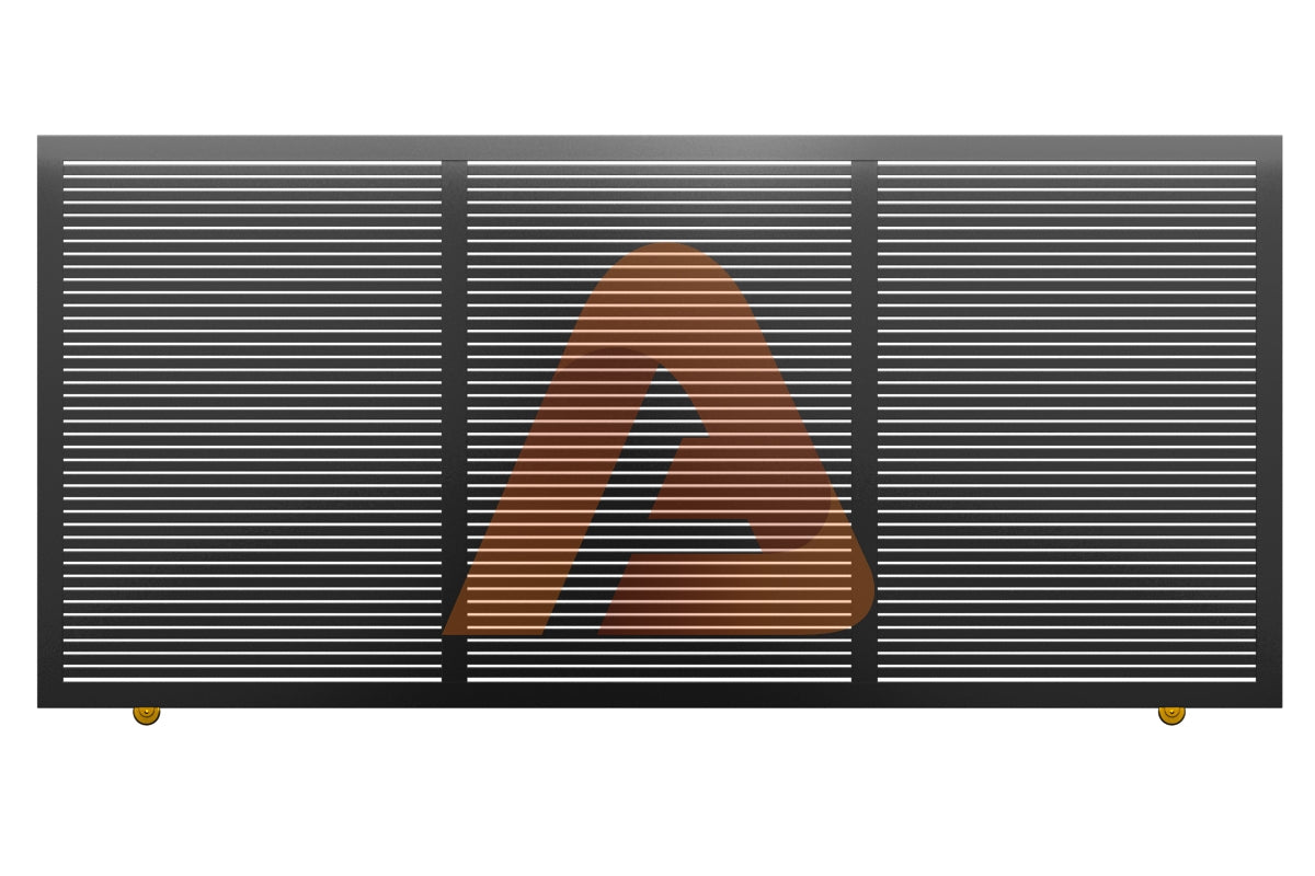 ALV15 Horizontal Driveway Gate | ALU15 HORIZONTAL SLIDING GATE KIT 12' X 6' | Aluglobusfence.com