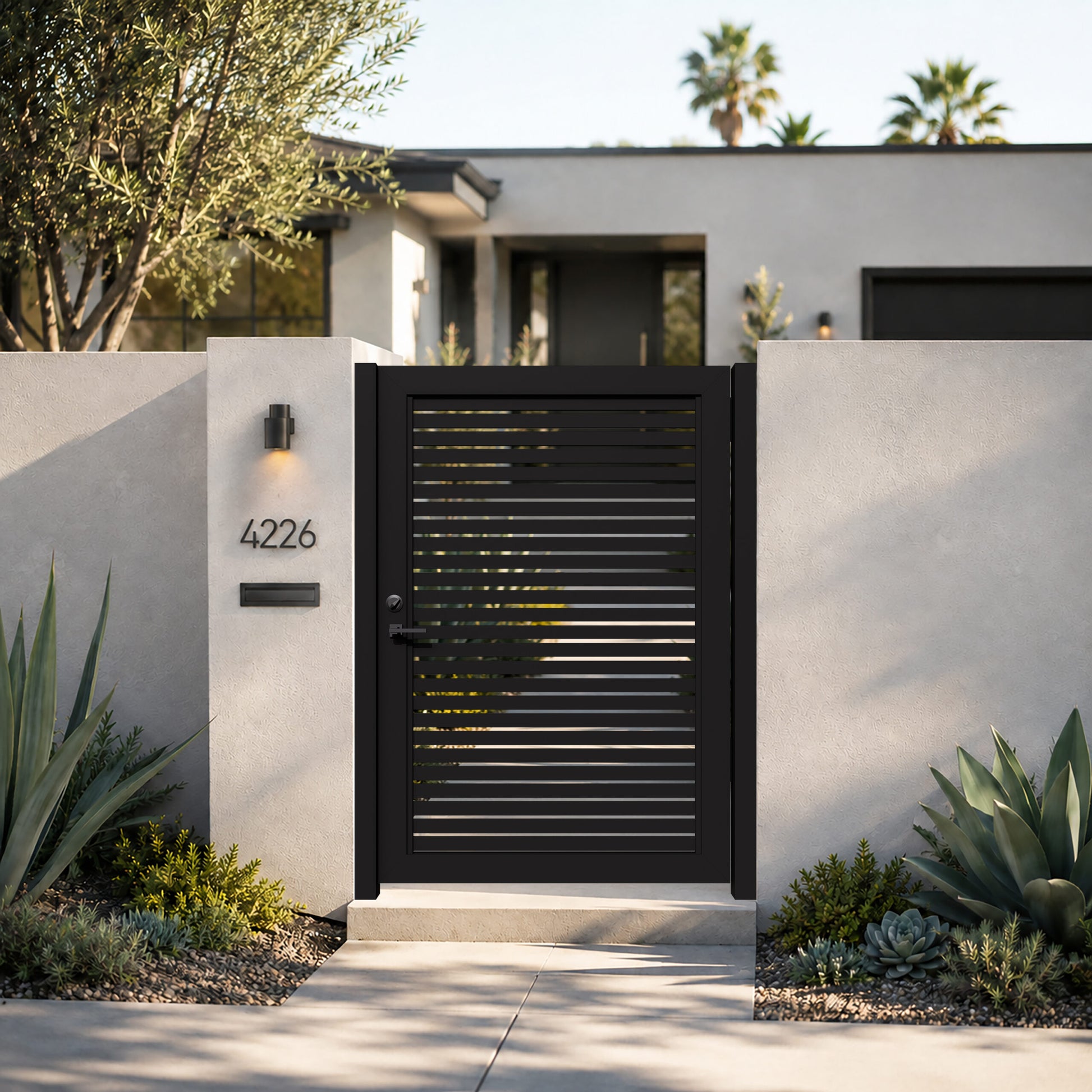 Alu 20 4x6 HD Pedestrian Gate Black