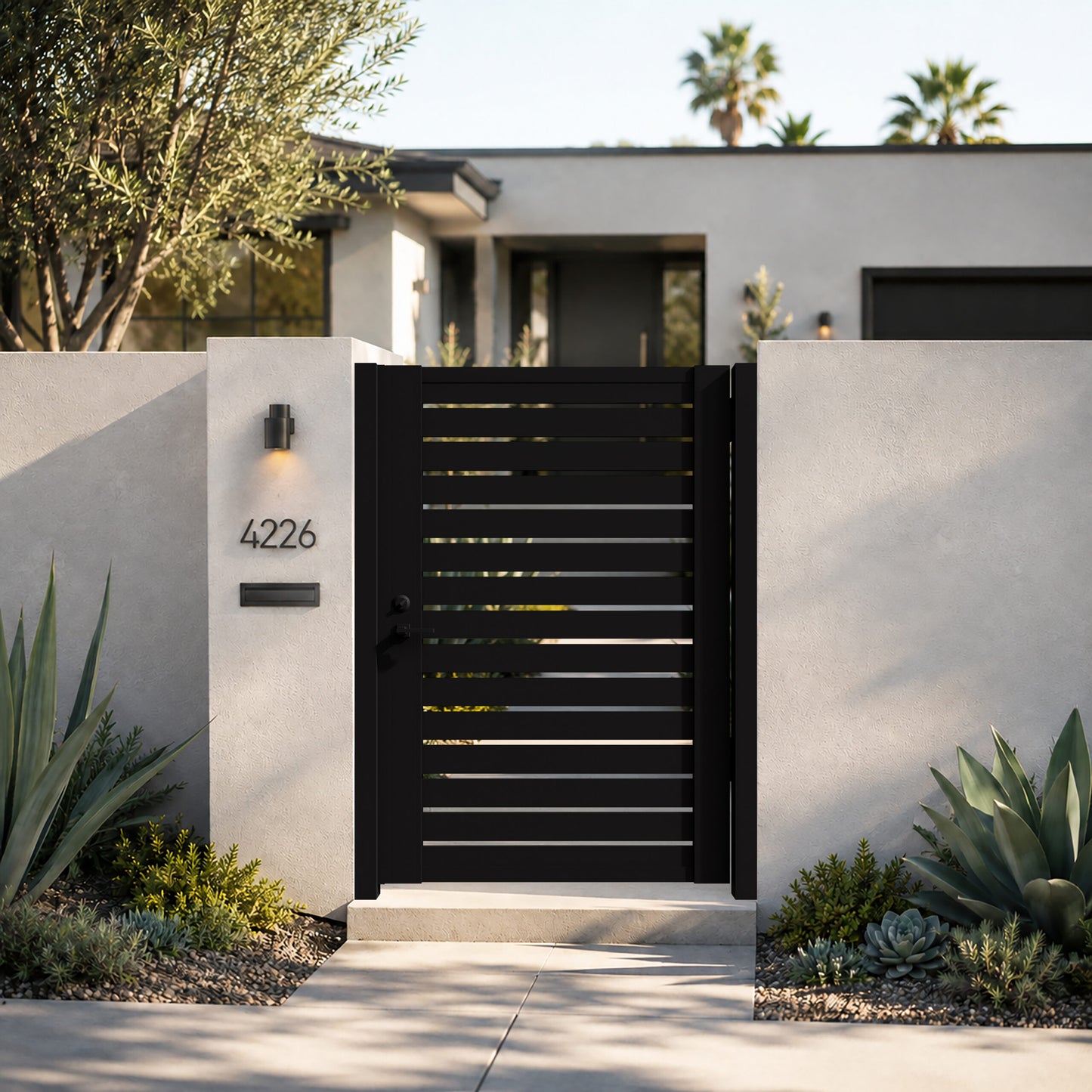 Alu 40 4x6 HD Pedestrian Gate Black