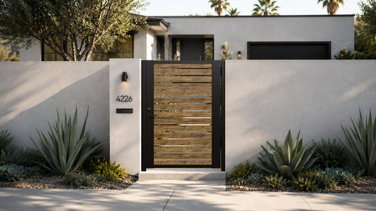 Alu 40 DIY Pedestrian Gate 4x6 ft Woodgrain (Horizontal)
