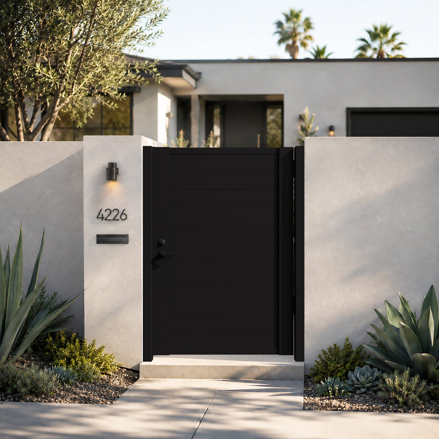 Alu 60 4x6 HD Pedestrian Gate Black