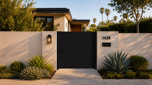 Alu 60 6x6 HD Pedestrian Gate Black (Horizontal)