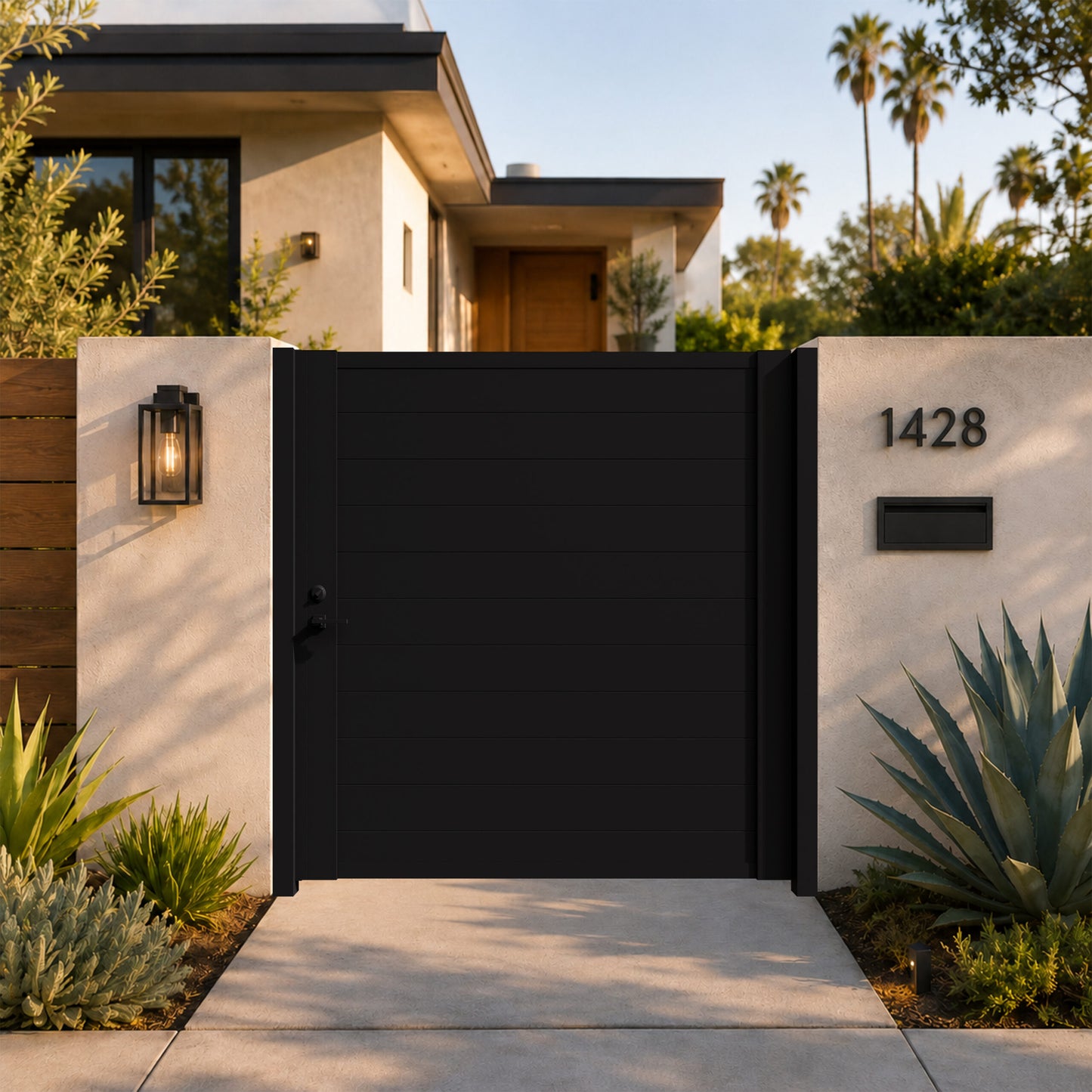 Alu 60 6x6 HD Pedestrian Gate Black