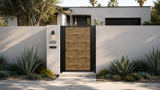 Alu 60 T&G DIY Pedestrian Gate 4x6 ft Woodgrain (Horizontal)