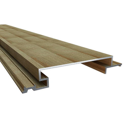 CLAD 100 – Wood Grain White Oak Aluminum Wall Cladding Panels