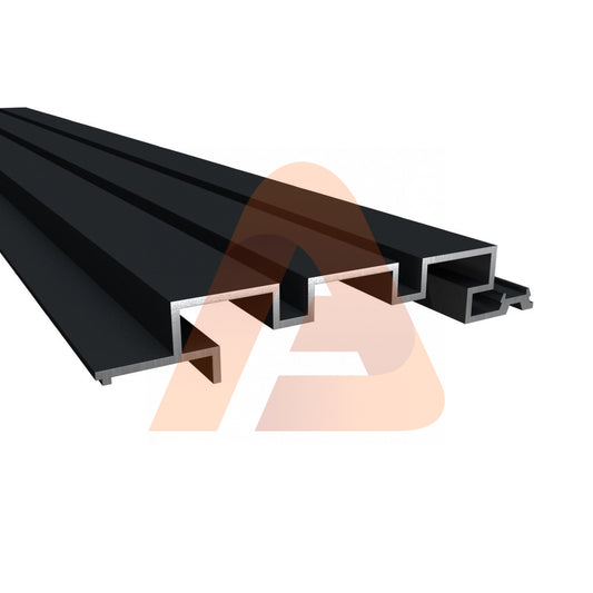 CLAD 120 – Black Powder-Coated Aluminum Wall Cladding Panels