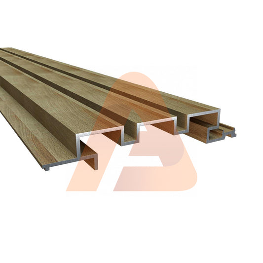 CLAD 120 – Wood Grain White Oak Aluminum Wall Cladding Panels