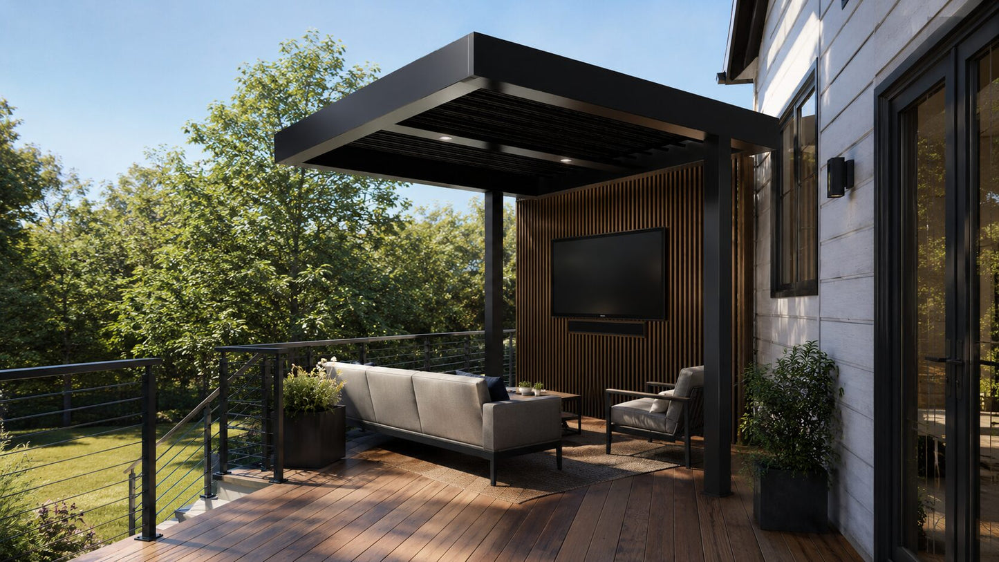 Cantilever 10x 10 ft Automatic Louver