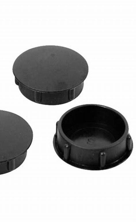 7/8" Plastic Round Black Caps